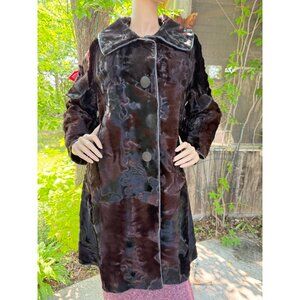 Vintage 60s ASTRAKHAN Fur Coat Persian Lamb BROADTAIL